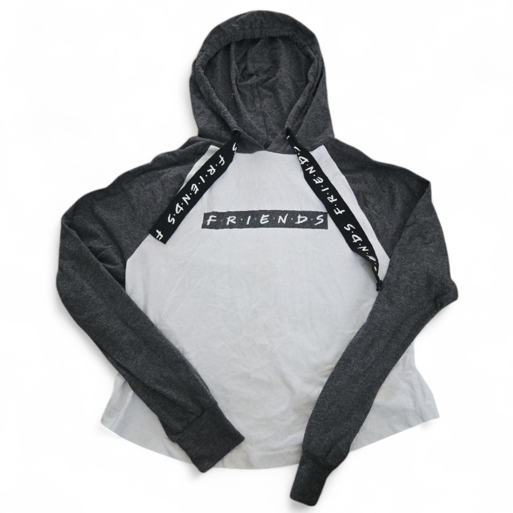 Friends Television Series, Gray and White Long Sleeve With Hood, XS